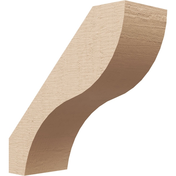 Ekena Millwork 3-inch W x 8-inch D x 8-inch H Geneva Rough Cedar Woodgrain TimberThane Knee Brace, Primed BRCUR03X08X08GNVRCPR - main
